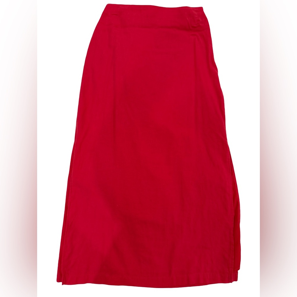 NWT GAP linen blend maxi skirt and cropped top tank red size small/extra small - Picture 3 of 14